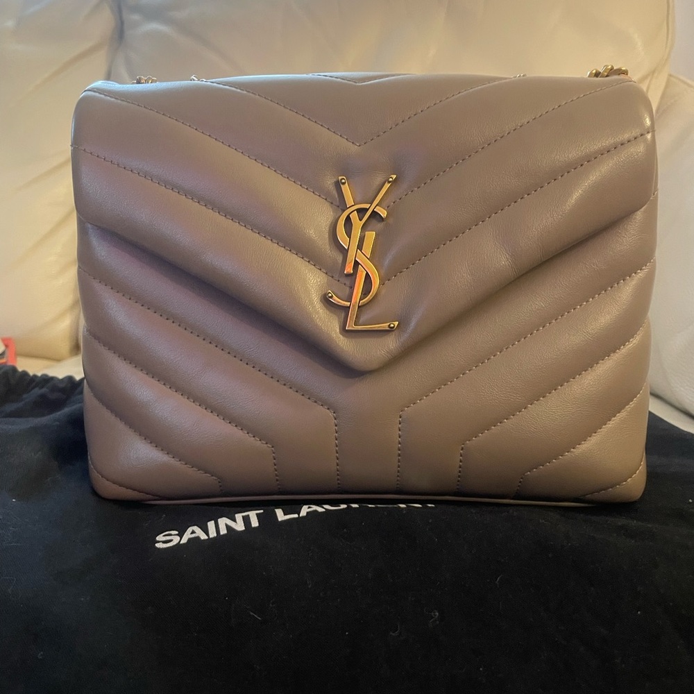 SOLD       Saint Laurent Loulou Small Chain Bag in Quilted ‘Y’ Leather